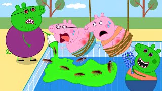 ZOMBIE APOCALYPSE Scary Zombie Visits Peppa Pig House  Peppa Pig Funny Animation [upl. by Noskcire573]