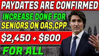 Seniors On OASCPP Receive 2450600 Two Payments Coming From CRA [upl. by Coralyn]