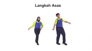 1 Zapin Langkah Asas 3x [upl. by Eicarg]