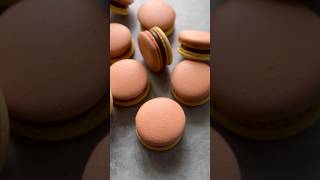 Macarons filled with Jivara ganache infused with Earl Grey and orange gel 🍊 [upl. by Cormier765]