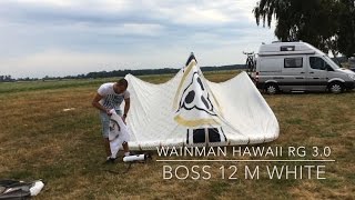 Wainman Hawaii Boss kite 12 m RG 30 White  unboxing [upl. by Aitnic]