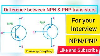 Difference between NPN and PNP Transistors [upl. by Sitoiganap]