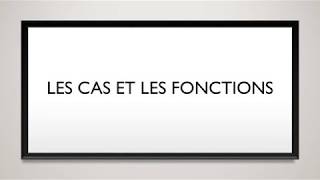 CAS et FONCTIONS en latin [upl. by Yelkreb]