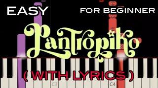 PANTROPIKO  LYRICS   BINI  SLOW amp EASY PIANO [upl. by Kellda993]