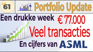 Aflevering 61 Portfolio Update Veel transacties en update ASML [upl. by Hendrik]