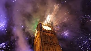 London Big Ben UK New Years Fireworks HD [upl. by Olpe]