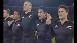 New Zealand National Anthem performed by Geoff Sewell  Trinations All Blacks vs South Africa [upl. by Enitsed478]