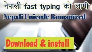 How to install unicode romanized  Nepali typing [upl. by Greenquist]