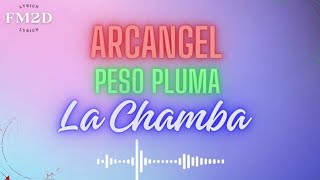 Arcangel ft pesos Pluma  La Chamba lyrics video [upl. by Ahseile]