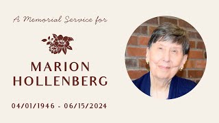 A Memorial Service for Marion Hollenberg [upl. by Liam]