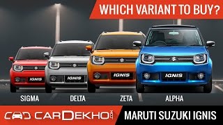 Which Maruti Ignis Variant Should You Buy  CarDekhocom [upl. by Ayek]