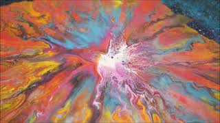 Supernova  Acrylic Abstract  Air Swipe  Pour Painting  Flouid Acrylic pouring  Gandhi Style [upl. by Icyaj]