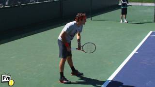 Roger Federer Returns and Point Play in Slow Motion HD  Indian Wells Pt 27 [upl. by Rem53]