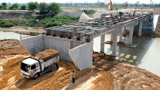 Incredible Processing New Road Connected To Bridge Operator Skills Dozer Pushing Stone [upl. by Ytomit849]