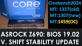 ASRock Z690 Steel Legend BIOS 1902 Default vs Performance vs Overclocking with 13600K [upl. by Nrehtak]