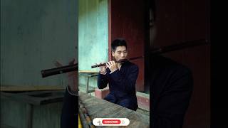 How to make bamboo flute flute bamboo ytshorts [upl. by Dirgis]