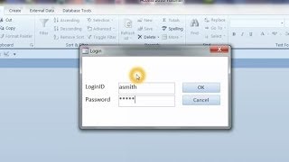 Create Login Form Access Database Part 1 [upl. by Seaton774]