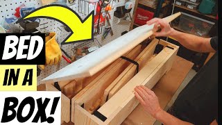 DIY Folding Bed Frame Twin Size  Plans Available  Woodworking Project [upl. by Aitret]