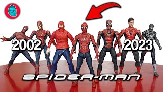 La EVOLUCIÓN de figuras de SPIDERMAN de Tobey Maguire Toy Biz SH Figuarts Hot Toys [upl. by Winograd463]