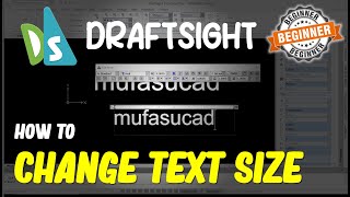 Draftsight How To Change Text Size [upl. by Antipus]