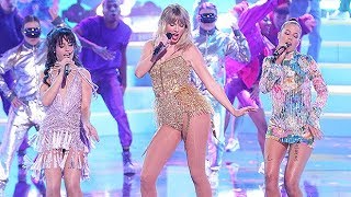 Taylor Swift Is Joined By Camila Cabello amp Halsey To Sing Her Hits At AMAs After Scooter Braun Drama [upl. by Etana785]