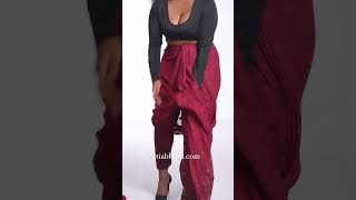 How to Dhoti Drape with 6 yard saree  different style draping  modern saree drape style  Shorts [upl. by Olinde121]