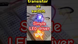 NPN transistor as switch transistorasaswitch pnp transistor switch simple bc547 [upl. by Nilra687]