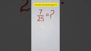 Convert into percentage  प्रतिशत में बदलो  simple method  सरल विधि  ytshorts ❤️❤️❤️ [upl. by Surdna]