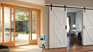 Latest Sliding Door Design  Wooden Sliding Barn Door  PVC Aluminum Metal Glass Door Design Ideas [upl. by Siugram16]