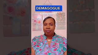 DEMAGOGUE englishteacher vocabulary learnenglish demagogue [upl. by Hammock]