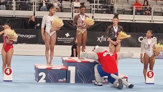 Mascot bows to Simone Biles as she wins her Historic 9th Allaround title  US Championships 2024 [upl. by Carilyn]