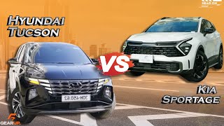 Kia Sportage vs Hyundai Tucson 65 phút giúp bạn phân biệt 2 xe này  GearUp Headon [upl. by Gretta907]