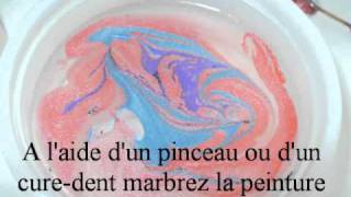 Comment utiliser la peinture a marbrer  Magic Marble [upl. by Filiano322]