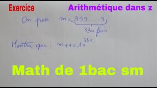 arithmetiqu dans Z MATH DE 1BAC SM [upl. by Armbruster]