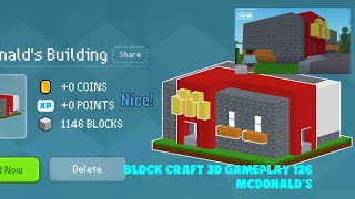 McDonalds Build  Block Craft 3D Crafting Game 92 [upl. by Nurav]