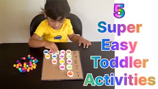 5 DIY Cardboard activities for Toddler and Preschool  Homemade Montessori Activities [upl. by Annola]