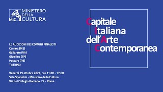 Capitale italiana dell’Arte contemporanea 2026 il 2510 audizioni finaliste [upl. by Ajat]