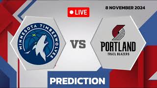 Minnesota Timberwolves VS Portland Trail Blazers  Basketball Match Prediction [upl. by Drawyah]