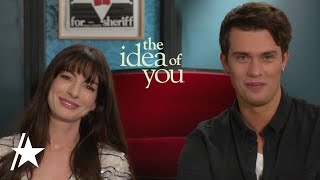 Anne Hathaway amp Nicholas Galitzine Talk Romance Scenes In The Idea Of You [upl. by Yttig]