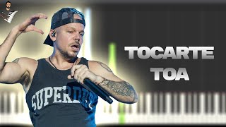 Calle 13  Tocarte toa  Instrumental Piano Tutorial  Partitura  Karaoke  MIDI [upl. by Harat]