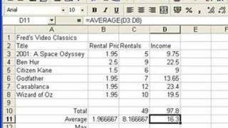 Microsoft Excel Tutorial for Beginners 4  Functions Formulas [upl. by Ennaeiluj]