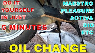 HOW TO CHANGE ENGINE OIL OF HERO MAESTRO [upl. by Haym]