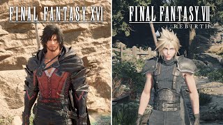 FF7 Rebirth VS Final Fantasy 16  Combat amp Graphics Comparison [upl. by Uolyram865]