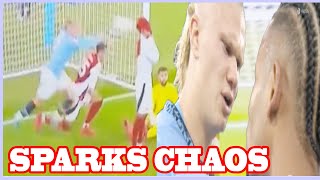 quotErling Haaland Sparks Chaos After Heated Ball Incident in Man City vs Arsenal Showdownquot [upl. by Farny491]