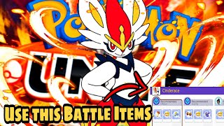 Battle Items I Used for Cinderace To Win the Battle  Pokemon Unite [upl. by Harima]