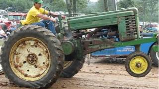 John Deere 2 Cylinder Tractor Pull Overload [upl. by Ahseile]