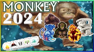 Monkey Horoscope 2024 ❤ Wood Fire Earth Metal Water [upl. by Ednil856]