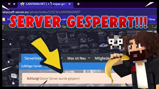 Laintime Server gesperrt bei minecraftservereu  Vote System Manipulation Regelverstoß [upl. by Nitsugua]