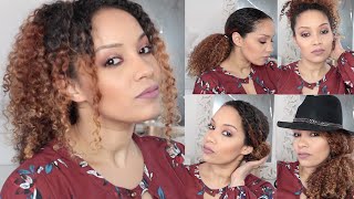 CurlyHair ⎮10 coiffures pour cheveux Bouclés⎮ Amivi Makeup [upl. by Alleynad]