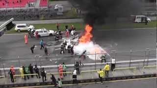 Lamborghini Gallardo LP 560 Accident  BURNS [upl. by Wallack]